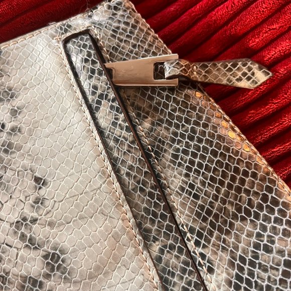 The Limited Snakeskin Leather Clutch - Picture 3 of 8